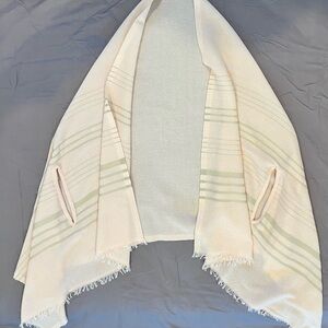 J Crew Pink and Tan Scarf Wrap